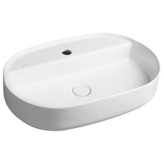INFINITY OVAL keramické umyvadlo na desku, 60x40cm, bílá mat 10NF65060-2L