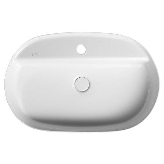 INFINITY OVAL keramické umyvadlo na desku, 60x40cm, bílá mat 10NF65060-2L