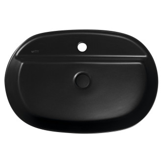 INFINITY OVAL keramické umyvadlo na desku, 60x40cm, černá mat 10NF65060-2N