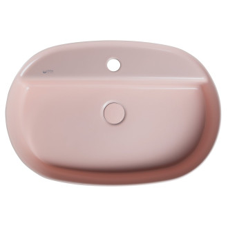 INFINITY OVAL keramické umyvadlo na desku, 60x40cm, růžová Salmon 10NF65060-2S