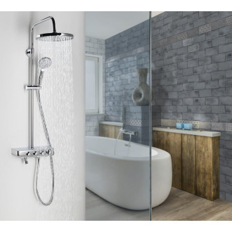 FARRAO sprchový sloup s baterií a napouštěním, chrom SL450