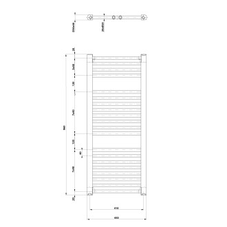 DIRECT otopné těleso s bočním připojením 450x960 mm, bílá ILR94T