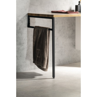 Podpěrná konzole 490x690x20mm, lakovaná ocel, černá mat 30362