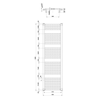ORBIT otopné těleso s bočním připojením 450x1680 mm, bílá ILO64T