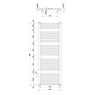 ORBIT otopné těleso s bočním připojením 600x1680 mm, bílá ILO66T