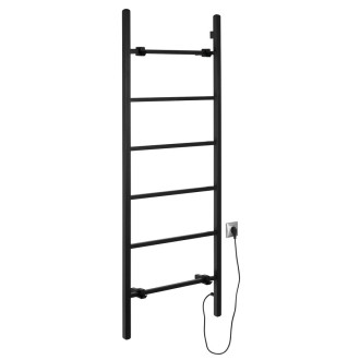 BARBO elektrický sušák ručníků, hranatý, 600x1600mm, 160 W, černá mat BB906