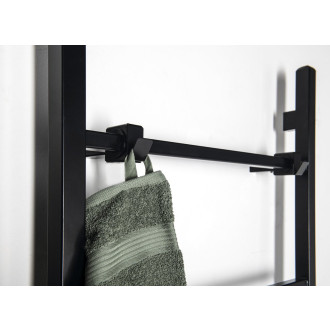 BARBO elektrický sušák ručníků, hranatý, 600x1600mm, 160 W, černá mat BB906