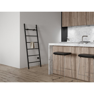 BARBO elektrický sušák ručníků, hranatý, 600x1600mm, 160 W, černá mat BB906