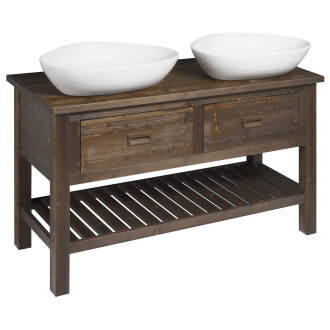 BRAND umyvadlová skříňka 130x73x50cm, mořený smrk BA131S