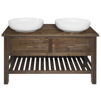 BRAND umyvadlová skříňka 130x73x50cm, mořený smrk BA131S