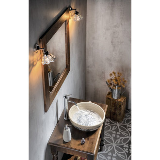 BRAND zrcadlo v dřevěném rámu 800x800mm, mořený smrk BA051S