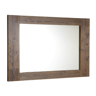 BRAND zrcadlo v dřevěném rámu 1000x800mm, mořený smrk BA056S