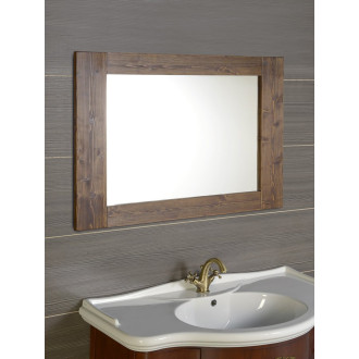 BRAND zrcadlo v dřevěném rámu 1000x800mm, mořený smrk BA056S