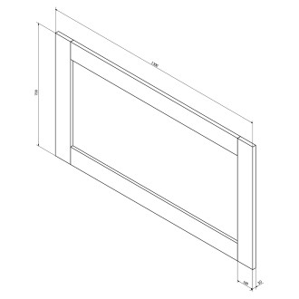 BRAND zrcadlo v dřevěném rámu 1300x700mm, mořený smrk BA061S