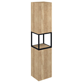 SKARA skříňka 35x171x32cm, 2x dvířka, levá/pravá, černá mat/dub Alabama CG010-2222