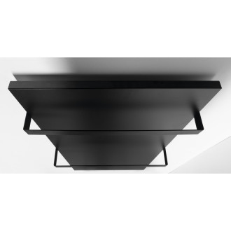 ENIS koupelnový sálavý topný panel 600W, 590x1200 držáky ručníků, IP44, černá mat RH600B-2