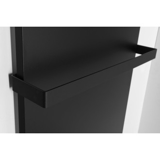 ENIS koupelnový sálavý topný panel 600W, 590x1200 držáky ručníků, IP44, černá mat RH600B-2