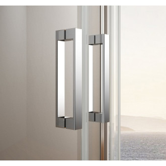 BORG čtvrtkruhová sprchová zástěna 900x900x1950 mm, R550, čiré sklo 751.090.1