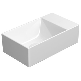 KUBE X keramické umývátko 40x23cm, bez otvoru, pravé/levé, bílá ExtraGlaze 94849011