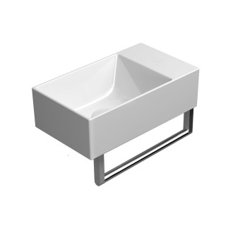 KUBE X keramické umývátko 40x23cm, bez otvoru, pravé/levé, bílá ExtraGlaze 94849011