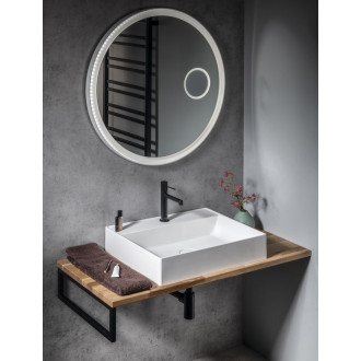 FLOAT kulaté zrcadlo s LED podsvícením ? 90cm, .zrcátko, senzor, 3500-6500K, bílá FT900
