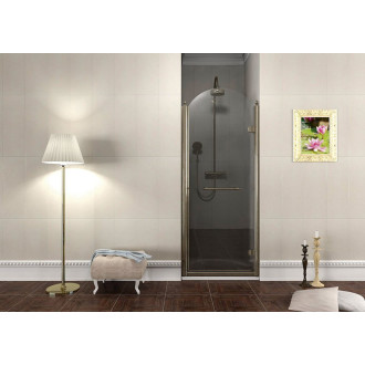 ANTIQUE sprchové dveře otočné, 800mm, pravé, ČIRÉ sklo, bronz, světlý odstín GQ1380RCL