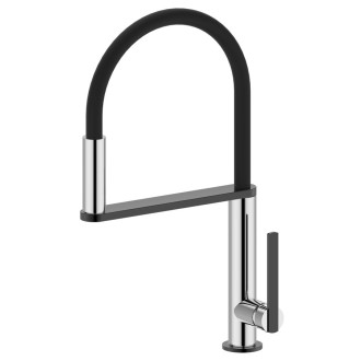NIMOA stojánková dřezová baterie se sprškou, chrom/gun metal MA640GM