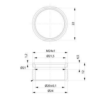 Perlátor vnější závit M24x1, zlato mat 3070.290