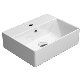 KUBE X keramické umyvadlo 45x35cm, broušená spodní hrana, bílá ExtraGlaze 94859111