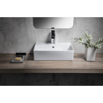 KUBE X keramické umyvadlo 45x35cm, broušená spodní hrana, bílá ExtraGlaze 94859111