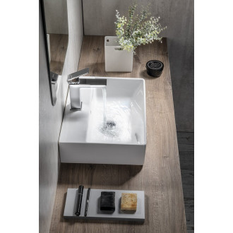 KUBE X keramické umyvadlo 45x35cm, broušená spodní hrana, bílá ExtraGlaze 94859111