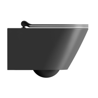 KUBE X závěsná WC mísa, Swirlflush, 36x55cm, černá dual-mat 941526