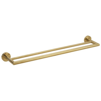 X-ROUND GOLD dvojitý držák ručníků 600x120mm, zlato mat XR401GB
