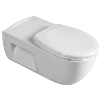HANDICAP závěsná WC mísa prodloužená, Rimless, 37x70 cm, bílá TU1206
