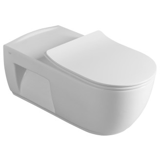 HANDICAP závěsná WC mísa prodloužená, Rimless, 37x70 cm, bílá TU1206