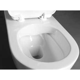HANDICAP závěsná WC mísa prodloužená, Rimless, 37x70 cm, bílá TU1206