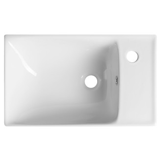 NUALI keramické umývátko 50x30cm, baterie vpravo, bílá TU0129