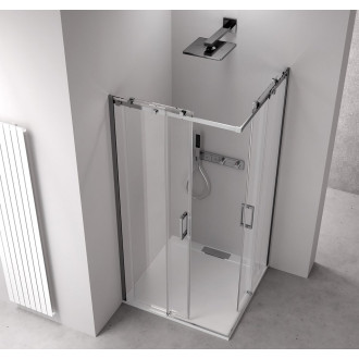 THRON SQUARE čtvercový sprchový kout 900x900mm, hranaté pojezdy, rohový vstup TL2990-5002