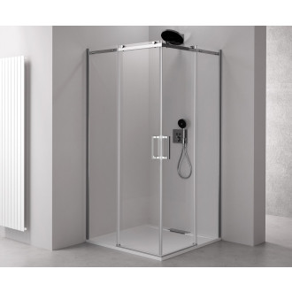 THRON ROUND obdélníkový sprchový kout 1100x800mm, kulaté pojezdy, rohový vstup TL2180-5005
