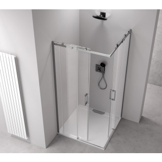THRON ROUND obdélníkový sprchový kout 1100x800mm, kulaté pojezdy, rohový vstup TL2180-5005