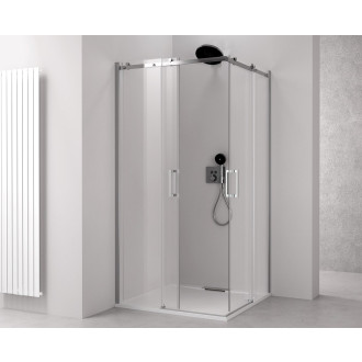 THRON ROUND čtvercový sprchový kout 1200x1000mm, kulaté pojezdy, rohový vstup TL2210-5005