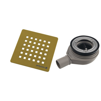 FLEXIA vaničkový sifon, průměr 90mm, DN40, krytka zlato mat 17752