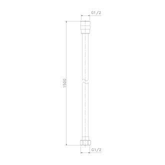 SOFTFLEX plastová sprchová hadice, 150cm, zlato mat 1208-19