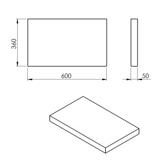 AVICE deska 60x36cm, dub Rover AV0664