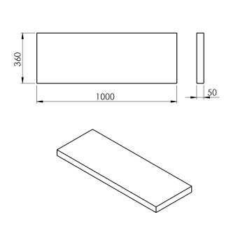 AVICE deska 100x36cm, dub Rover AV1064