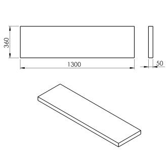 AVICE deska 130x36cm, dub Rover AV1364