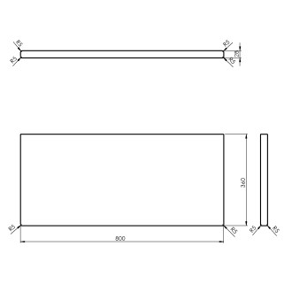 WOODY deska 800x28x360mm, masiv přírodní dub WD086-70