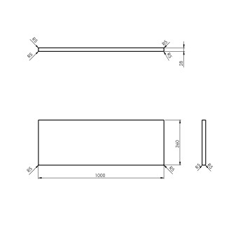 WOODY deska 1000x28x360mm, masiv přírodní dub WD106-70