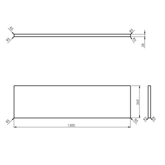 WOODY deska 1300x28x360mm, masiv přírodní dub WD136-70