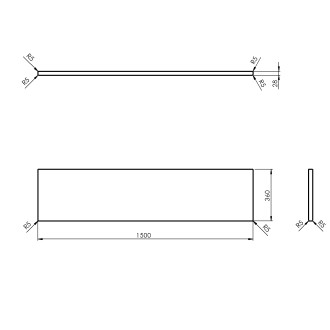 WOODY deska 1500x28x360mm, masiv přírodní dub WD156-70